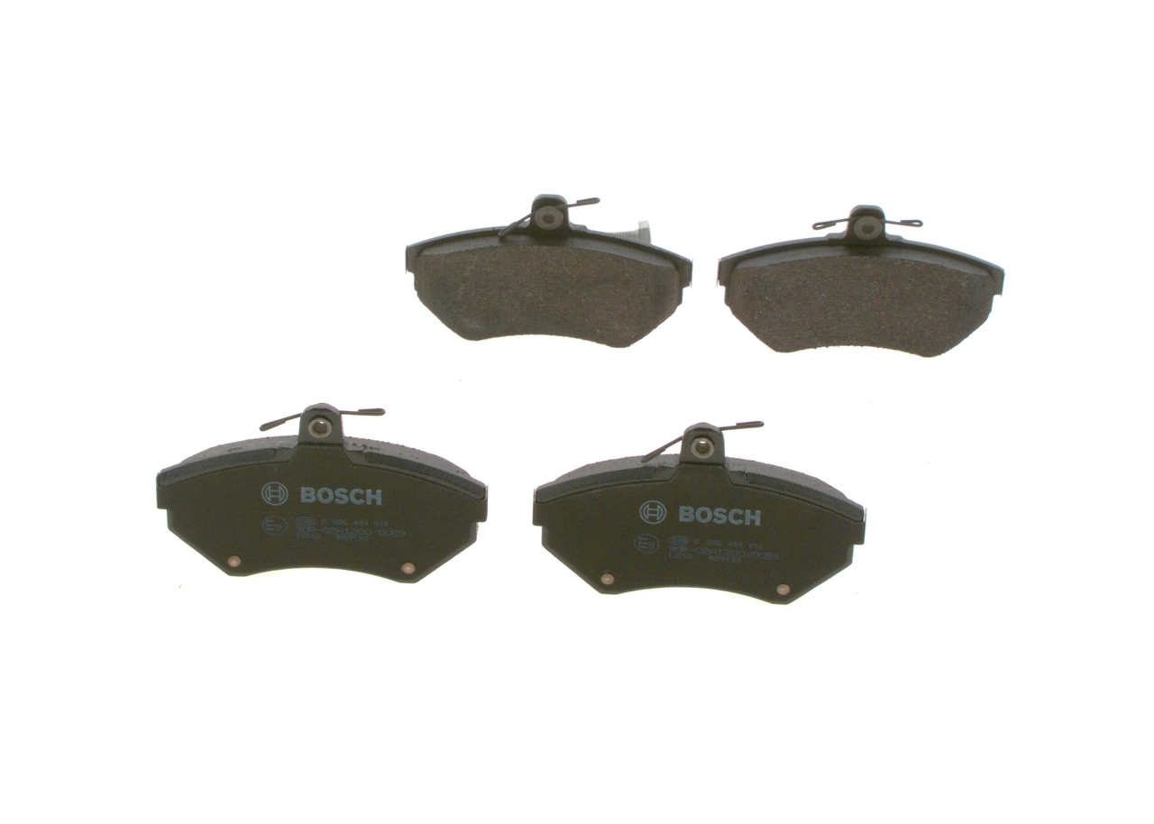 Do koszyka 0986494010 Bosch Klocki hamulcowe przednie tarczowe