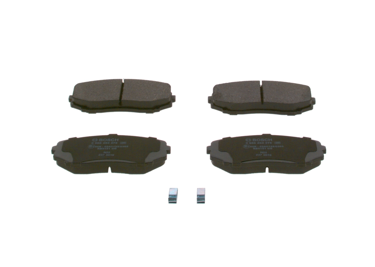 Do koszyka 0986494375 Bosch Klocki hamulcowe przednie tarczowe