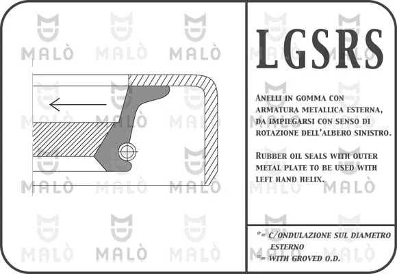 Uszczelniacz wału korbowego silnika tylny do ВАЗ 2104  