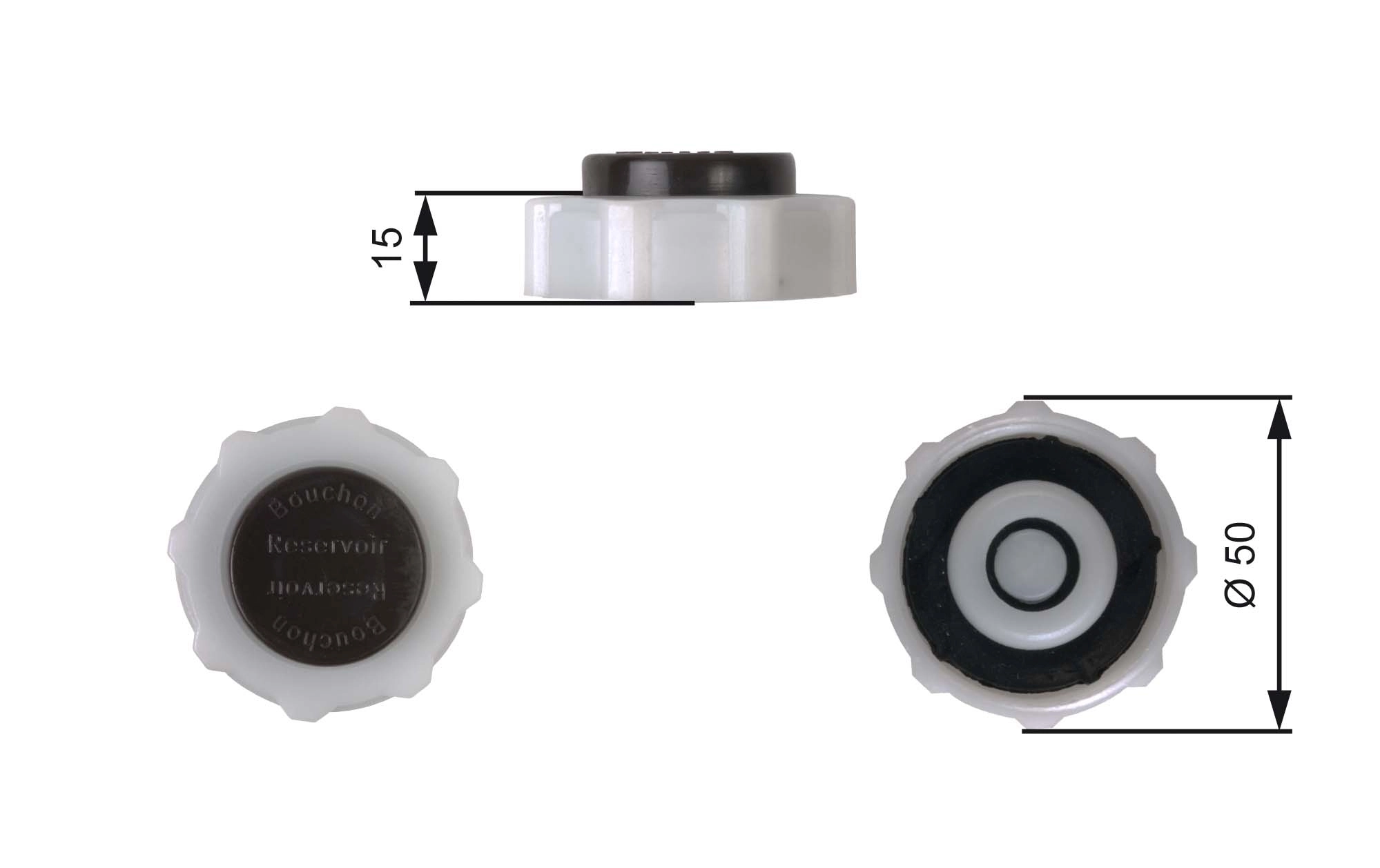 Pokrywa (korek) zbiornika wyrównawczego Chrysler 68162475AA cena, od 2,53 USD