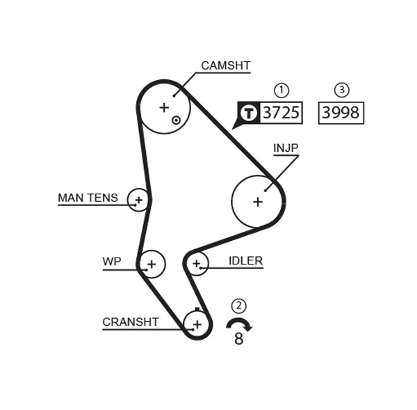 Pasek rozrządu do Peugeot 807  E