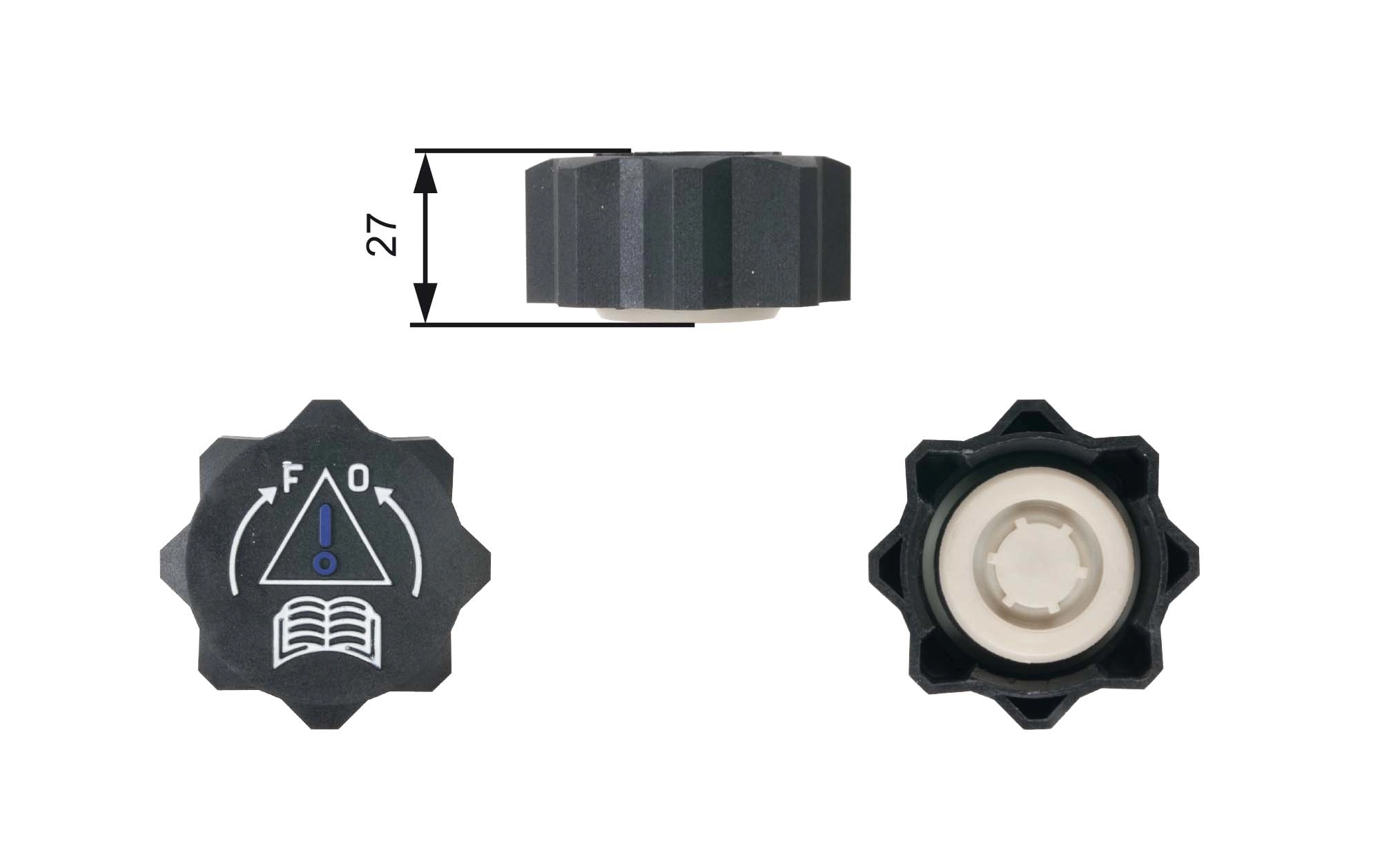 Do koszyka Pokrywa (korek) zbiornika wyrównawczego Citroen Berlingo  M