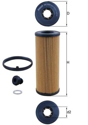 Do koszyka OX1351D Mahle Original Filtr oleju