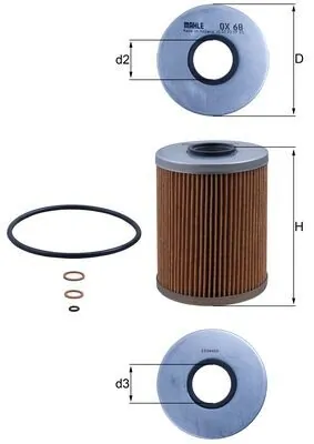 Filtr oleju Mahle Original OX68D cena, od 7,89 USD