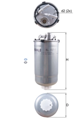 KL1571D Mahle Original Filtr paliwa