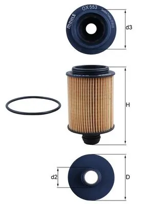 OX553D Mahle Original Filtr oleju