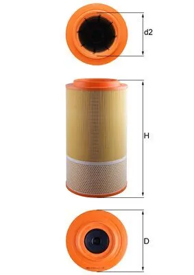 LX1024 Mahle Original Filtr powietrza