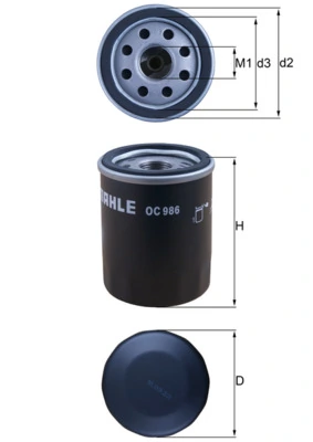 OC986 Mahle Original filtr oleju