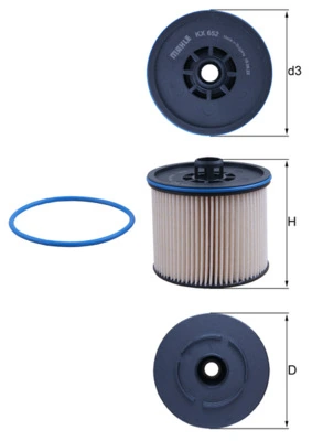 KX652D Mahle Original Filtr paliwa