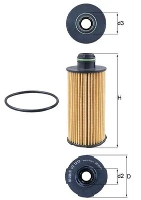 OX1219D Mahle Original Filtr oleju