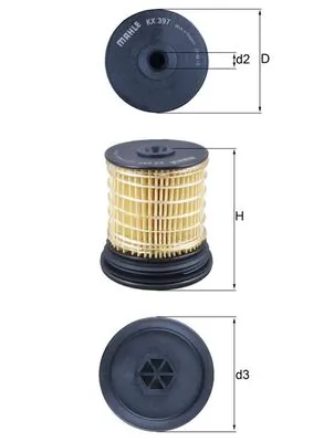 KX397 Mahle Original Filtr paliwa