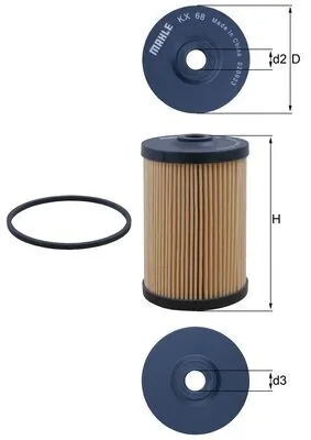 KX68D Mahle Original Filtr paliwa
