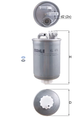 KL476D Mahle Original Filtr paliwa