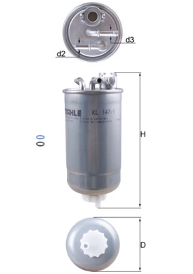 KL1471D Mahle Original Filtr paliwa