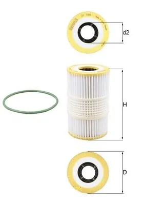 OX1185D Mahle Original Filtr oleju