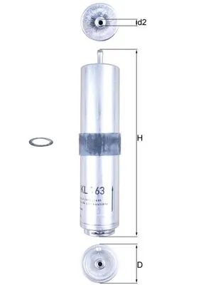 KL763D Mahle Original Filtr paliwa