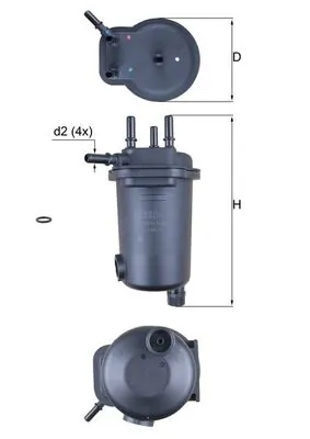 KL632D Mahle Original Filtr paliwa