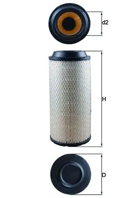 LX1673 Mahle Original Filtr powietrza