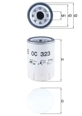 OC323 Mahle Original Filtr oleju
