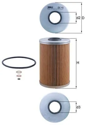 Filtr oleju Mahle Original OX41D cena, od 8,62 USD