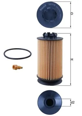 OX1175D Mahle Original Filtr oleju