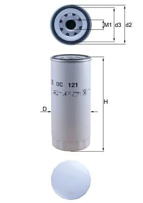 Filtr oleju Mahle Original OC121 cena, od 25,06 USD