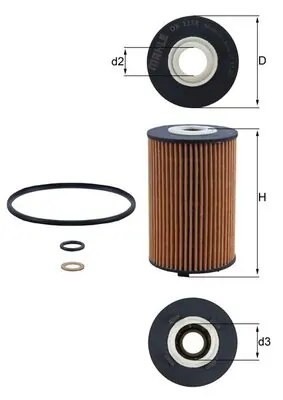 OX1158D Mahle Original Filtr oleju