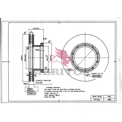 Tarcza hamulcowa przednia do Renault Trucks TRUCK PREMIUM 
