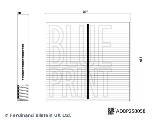 Filtr kabiny Blue Print ADBP250058 cena, od 26,13 USD