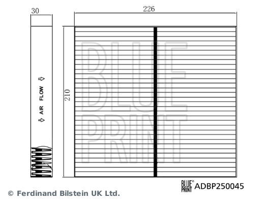 ADBP250045 Blue Print Filtr kabiny