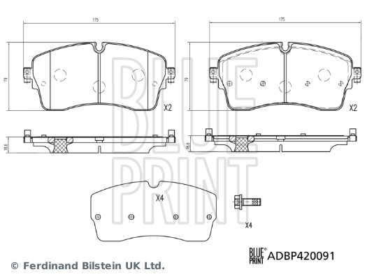  Klocki hamulcowe przednie tarczowe Land Rover Range Rover 4