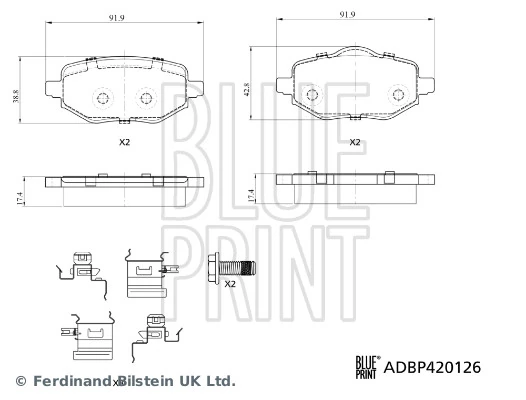 Okładziny (klocki) do hamulców tarczowych tylne Peugeot/Citroen 1643574280 cena, od 37,54 USD