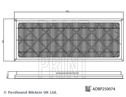 Filtr kabiny Blue Print ADBP250074 cena, od 41,39 USD