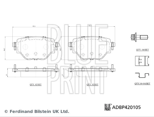 Okładziny (klocki) do hamulców tarczowych tylne Peugeot/Citroen 1664737180 cena, od 41,88 USD
