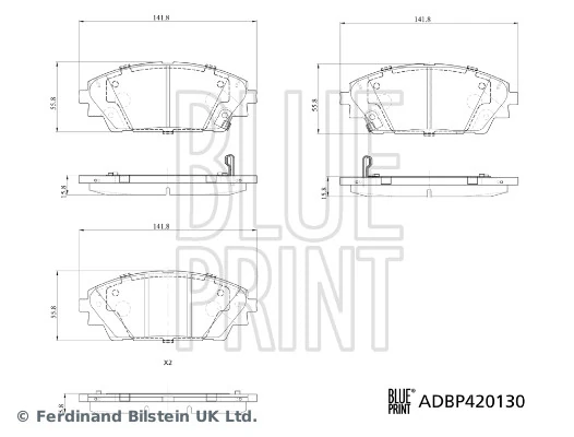 Klocki hamulcowe przednie tarczowe B4Y03328ZA Nissan/Infiniti