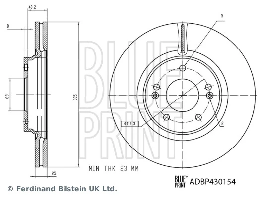 Tarcza hamulcowa przednia Hyundai Sonata VIII sedana (DN8) (2019 - 2026) cena, od 92,27 USD