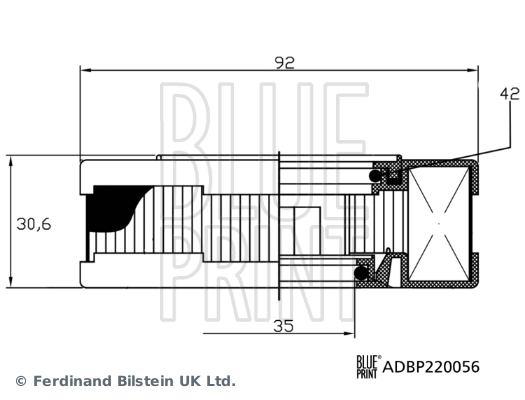 Filtr odpowietrzenia bloku silnika Blue Print ADBP220056 cena, od 15,85 USD