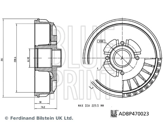 Bęben hamulcowy tylny Mercedes 4154230101 cena, od 46,01 USD