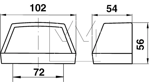 Lampa oświetlenia tylnej tablicy rejestracyjnej do Volkswagen LT 28-35 I 