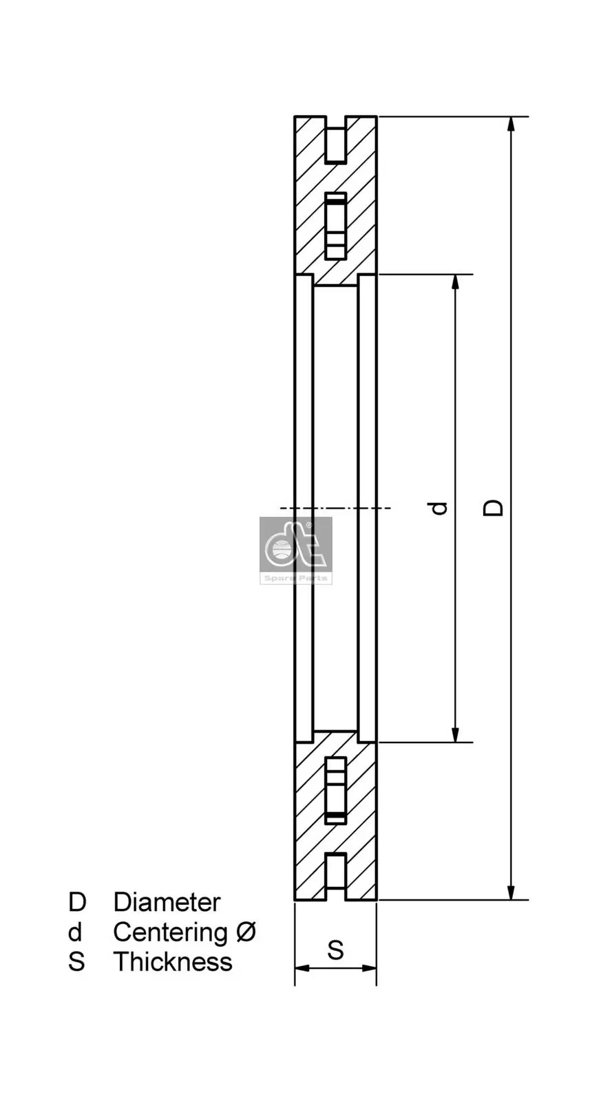  Tarcza hamulcowa przednia DAF 105 