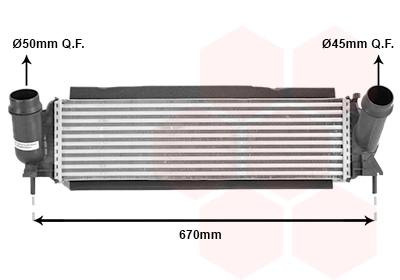 Do koszyka Chłodnica intercoolera Nissan Navara NP300 IV D23, D23T