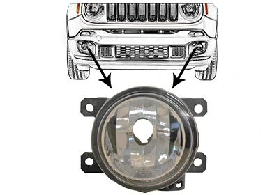 Lampa przeciwmgielna lewa/prawa Jeep RENEGADE SUV (BU) (2014 - 2023) cena, od 71,85 USD