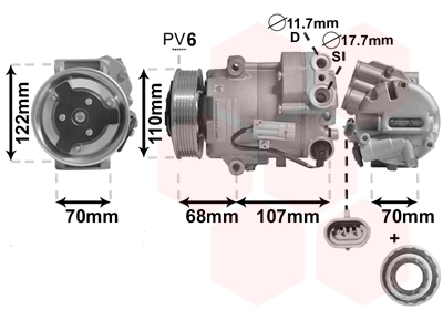 3700K594 VAN Wezel Sprężarka klimatyzacji