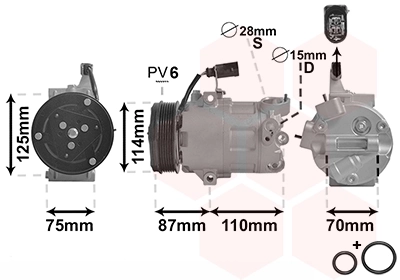 5801K705 VAN Wezel Sprężarka klimatyzacji