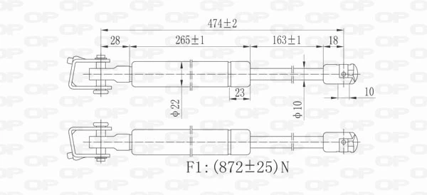 GSR636210 Open Parts Amortyzator klapy bagażnika (3/5 drzwi-tylnych)