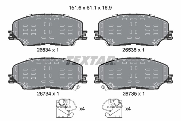 Klocki hamulcowe przednie tarczowe Isuzu 8975546600 cena, od 69,15 USD