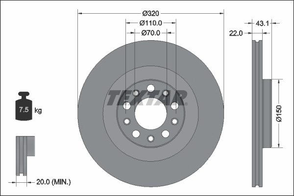 Do koszyka 50532946 Fiat/Alfa/Lancia Tarcza hamulcowa tylna