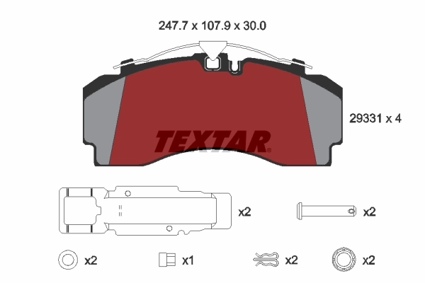 Klocki hamulcowe przednie tarczowe Arvin Meritor TDP1087S cena, od 126,80 USD