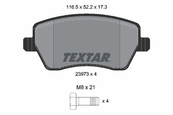 2397301 Textar klocki hamulcowe przednie tarczowe