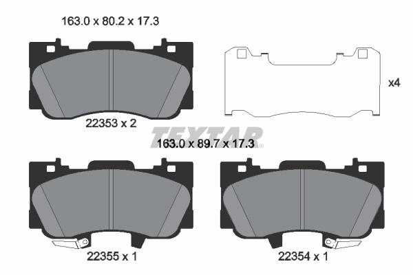 Klocki hamulcowe przednie tarczowe 5346407 Ford